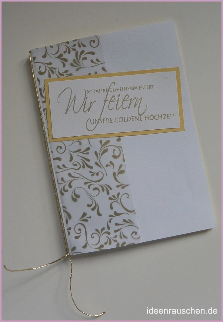 Ideen Goldene Hochzeit Basteln
 Einladungskarten Goldene Hochzeit Selber Machen