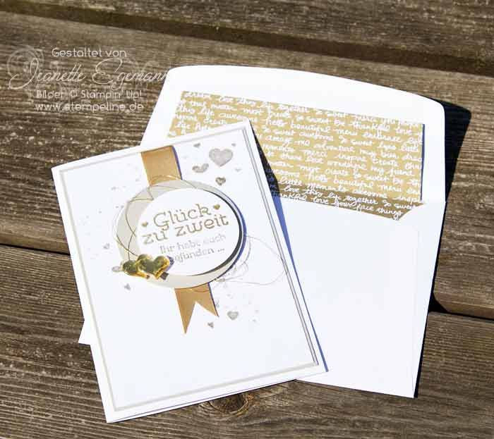 Ideen Goldene Hochzeit Basteln
 Glückwunschkarte zur Goldenen Hochzeit Stampin´ Up