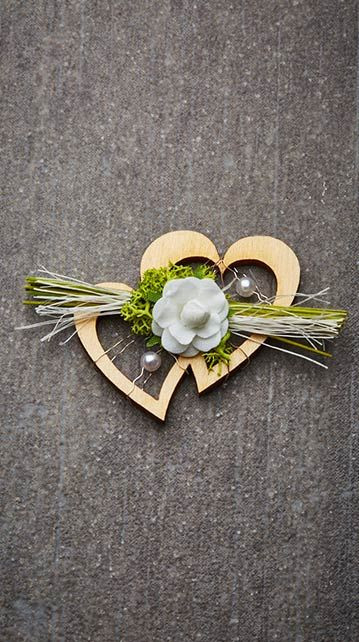 Ideen Goldene Hochzeit Basteln
 Hochzeitsanstecker Monika Basteln & Schenken