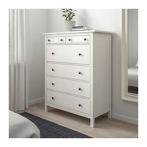 Ikea Hemnes Kommode
 HEMNES Kommode 6 skuffer hvid bejdse IKEA