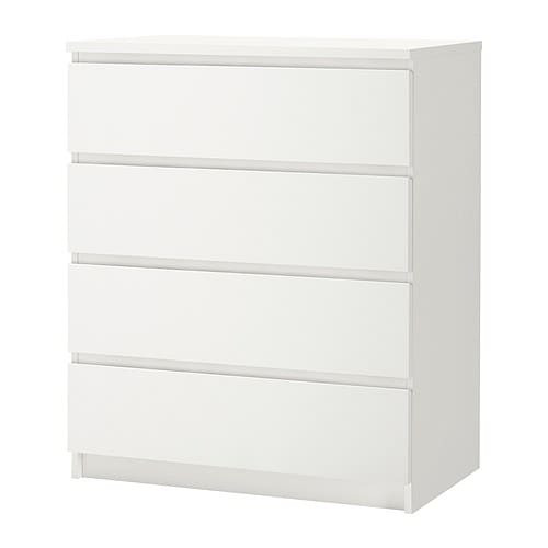 Ikea Kommode Weiß
 MALM Kommode mit 4 Schubladen weiß IKEA