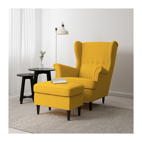 Ikea Sessel Mit Hocker
 STRANDMON Hocker Skiftebo gelb IKEA