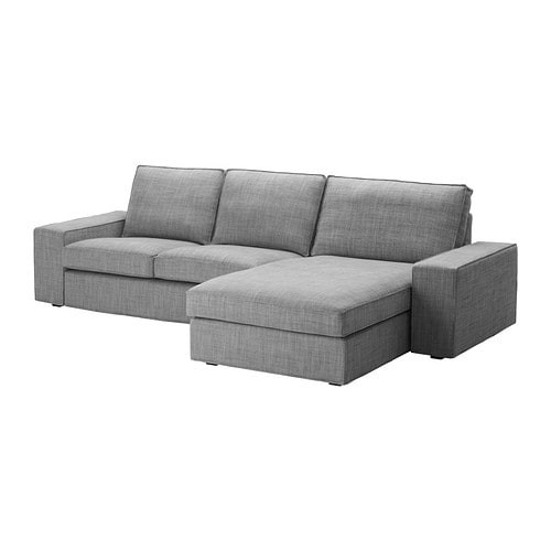 Ikea Sofa Grau
 KIVIK 2er Sofa und Récamiere Isunda grau IKEA