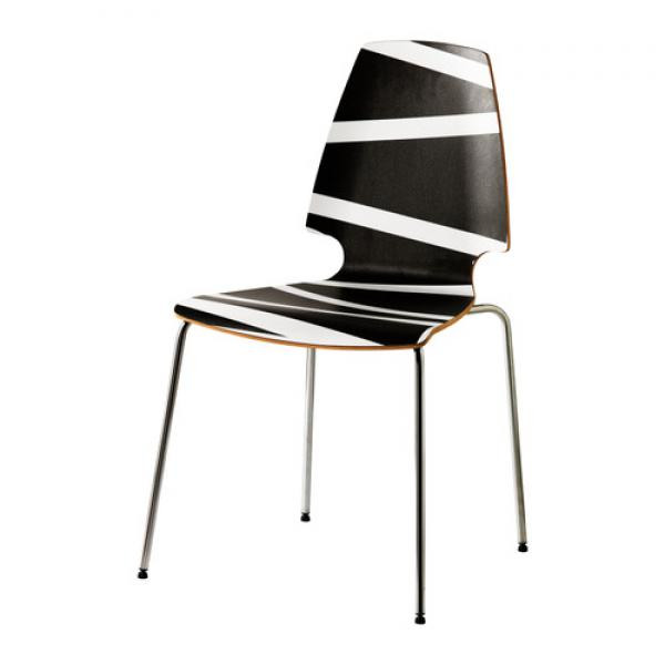 Ikea Stuhl Weiß
 VILMAR Stuhl schwarz weiß weiß schwarz verchromt von
