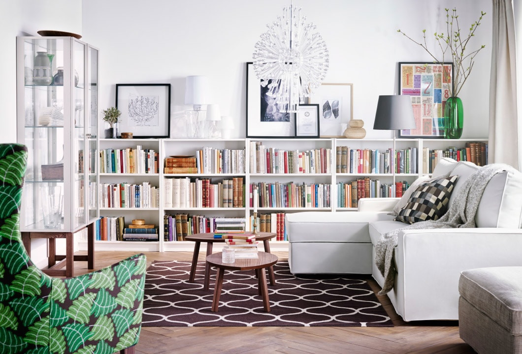 Ikea Wohnzimmer
 Bücherregal im Wohnzimmer Inspiration IKEA