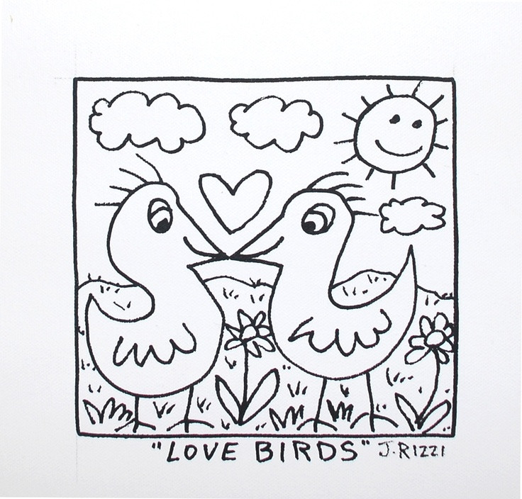 James Rizzi Ausmalbilder
 James Rizzi Birds Art Ideas For School