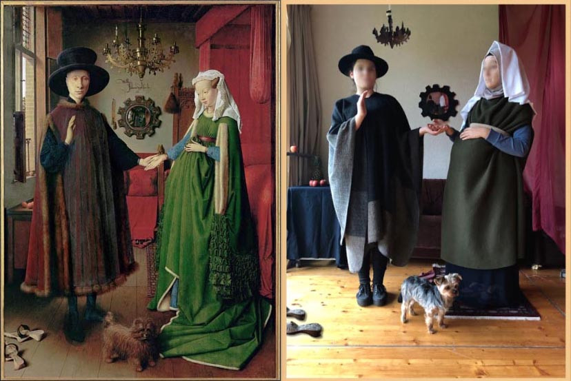 Jan Van Eyck Arnolfini Hochzeit
 Tableaux Vivants 2017 II Kunst nachstellen