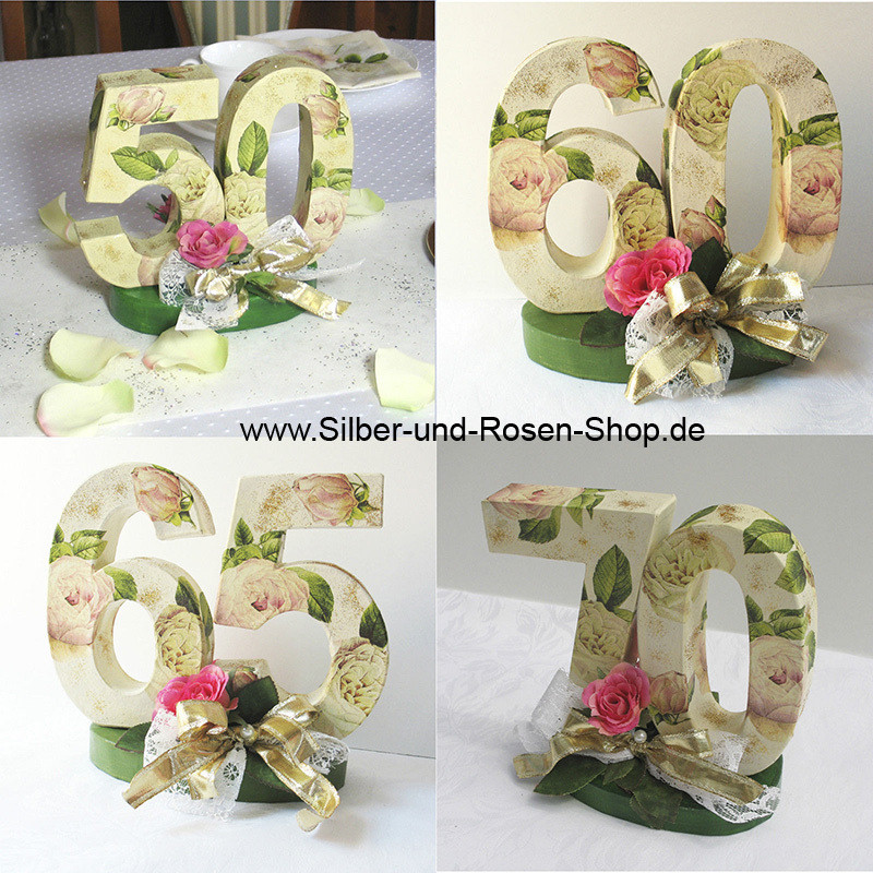 Jubiläum Hochzeit
 Jubiläumszahl Tischdeko für Jubiläum oder Goldene Hochzeit