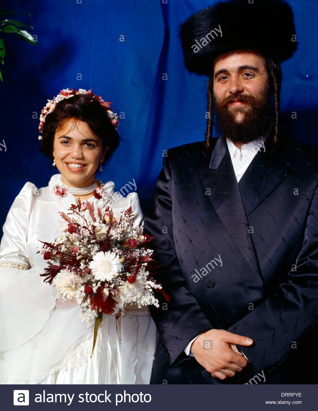 Jüdische Hochzeit
 Israel jüdische Hochzeit Braut & Bräutigam Stockfoto Bild