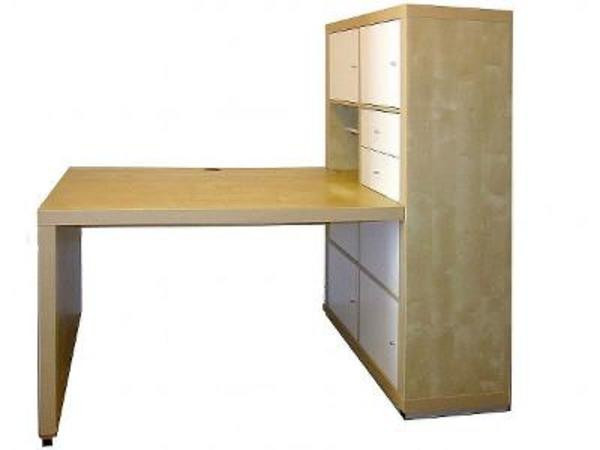 Kallax Schreibtisch
 IKEA Schreibtisch Kallax 150x80cm 4x2 Birkennachbildung