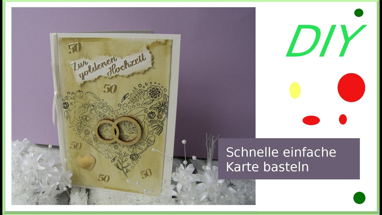 Karte Zur Hochzeit Basteln
 Karte zur goldenen Hochzeit selber machen DIY cardmaking