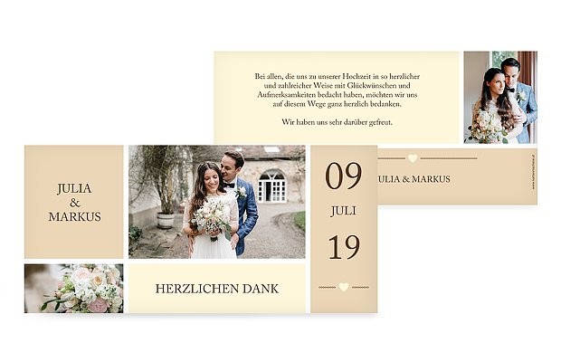Kartenmacherei Hochzeit
 Dankeskarte Hochzeit "Herzenszeit"