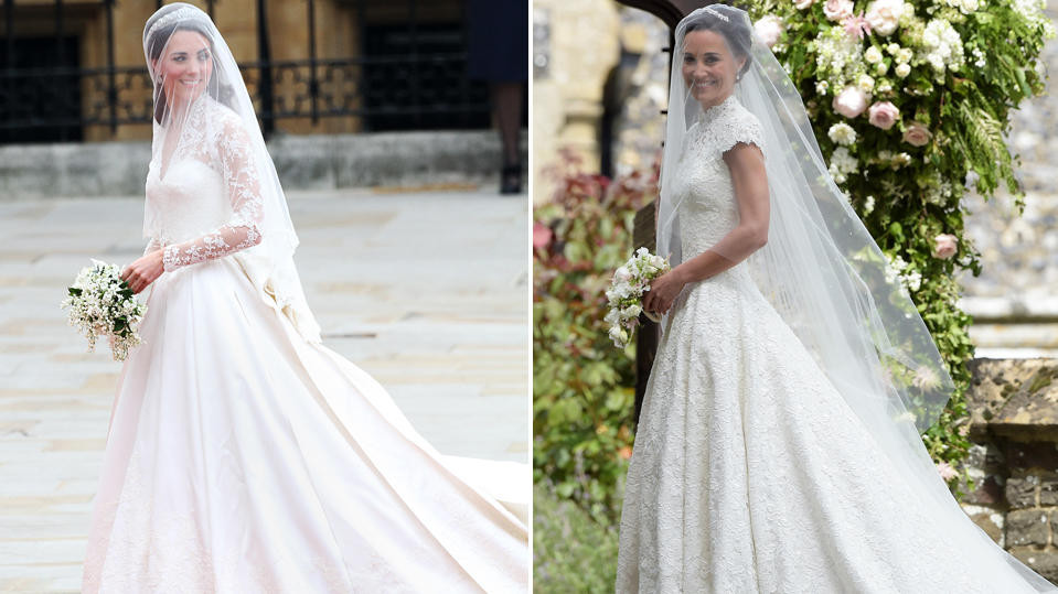 Kate Hochzeitskleid
 Pippa Middleton vs Kate wer hatte das schönere