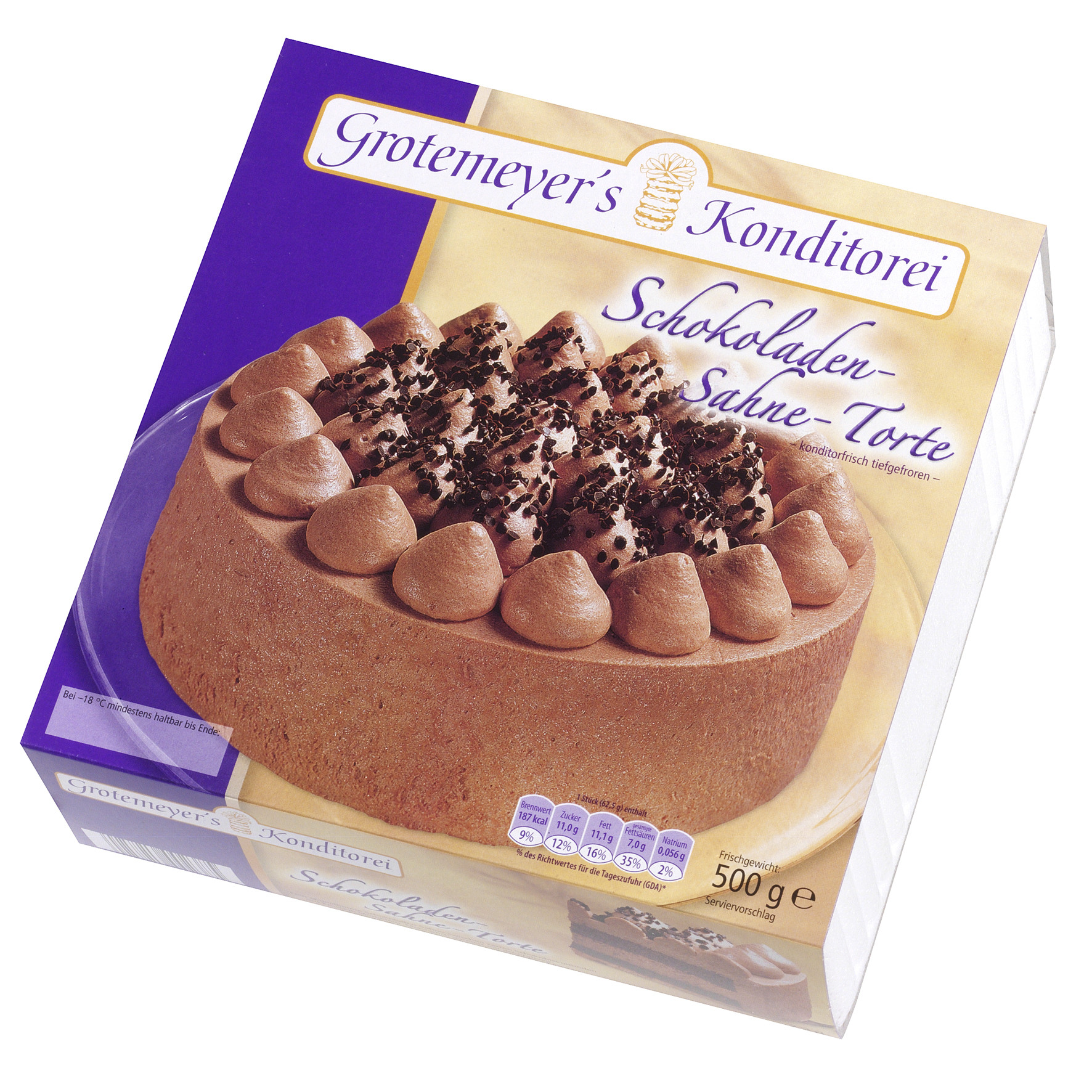 Kaufland Kuchen
 Schokoladen Sahne Torte 500 Gramm Grotemeyer s