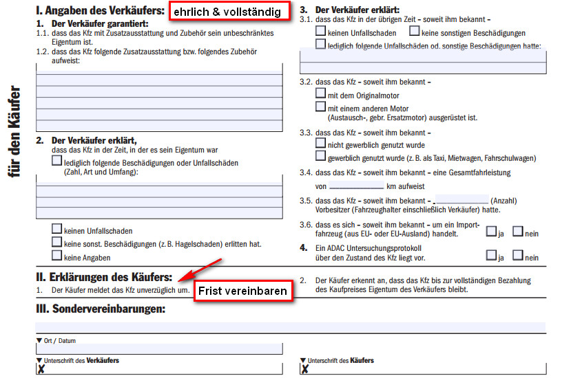 Kaufvertrag Küche Privat
 Auto Kaufvertag Privat Tipps & Mustervertrag für