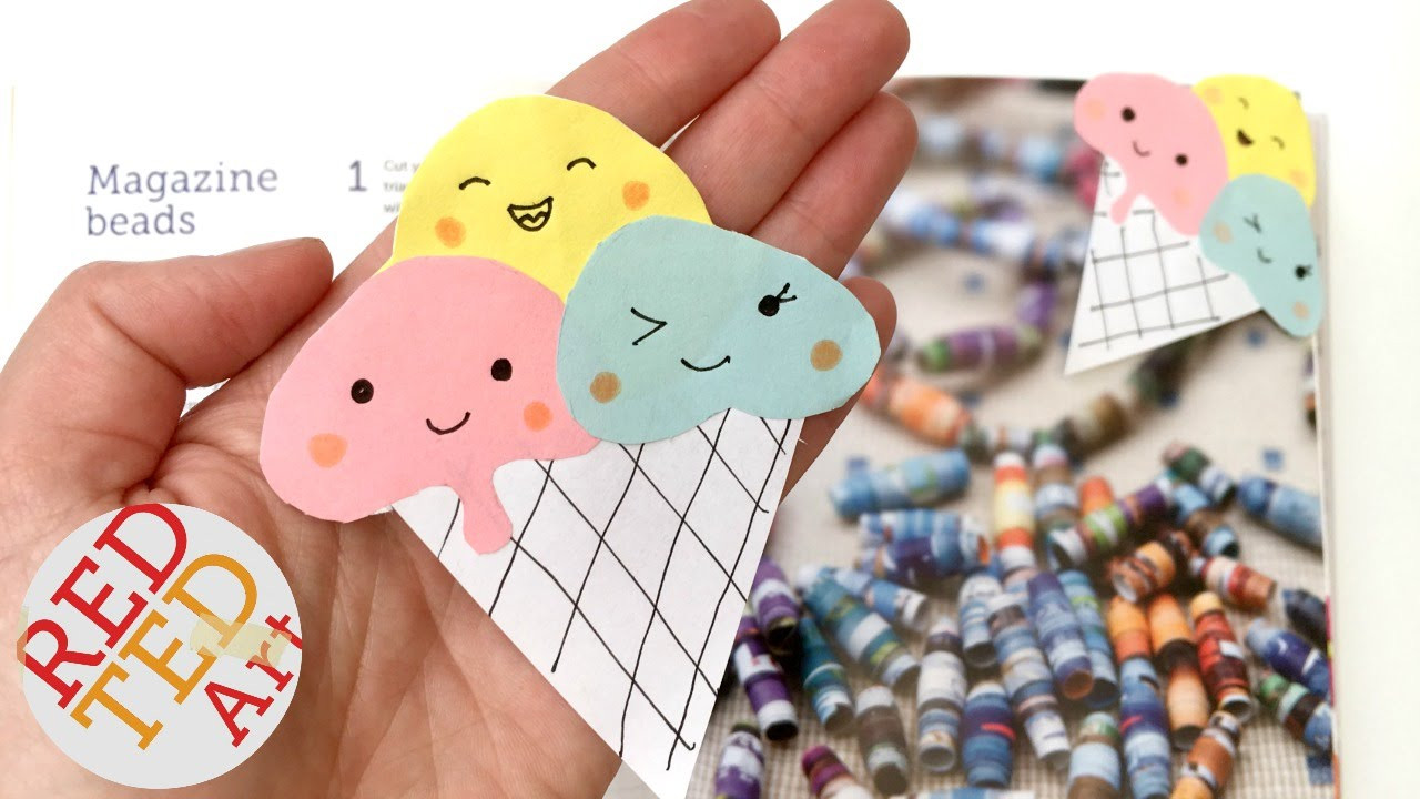 Kawaii Diy
 Easy Kawaii DIY Icecream Bookmark Corners Paper Crafts