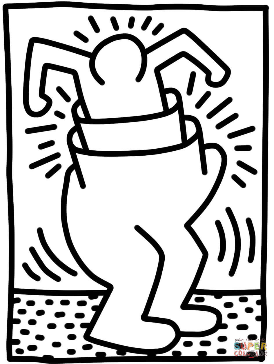 Keith Haring Malvorlagen
 Coloriage Figure du magasin pop par Keith Haring