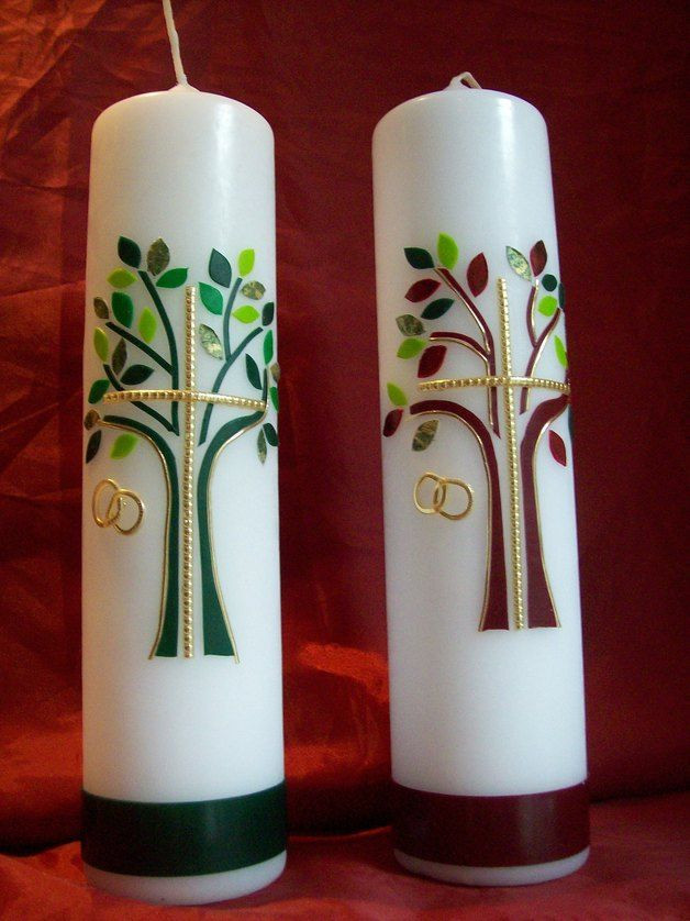 Kerzen Gestalten Hochzeit
 Traukerze Baum … Kerzen gestalten