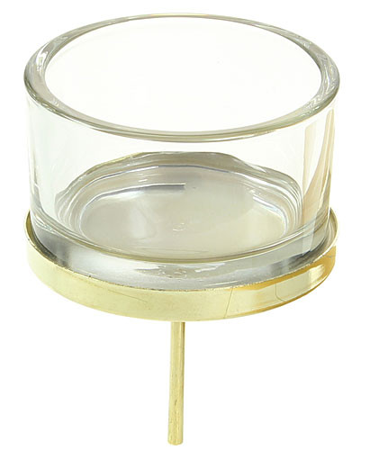 Kerzenhalter Gold
 Adventskranz Kerzenhalter gold klarer Glaseinsatz EUR 2