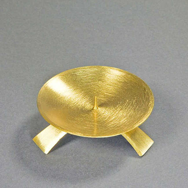 Kerzenhalter Gold
 Kerzenhalter Metall Messing 3 Fuss gold D 9 5cm