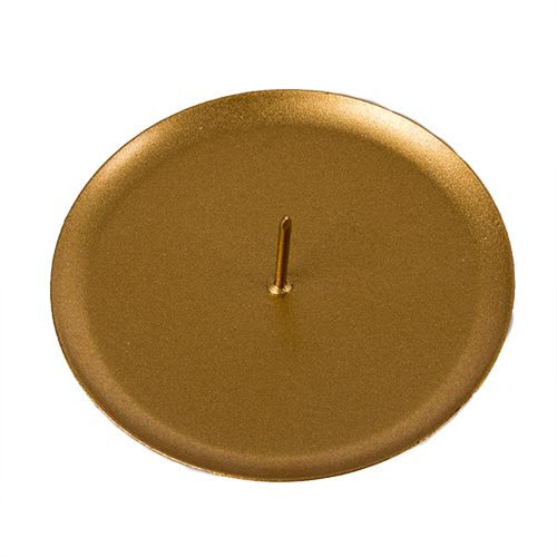 Kerzenhalter Gold
 4 Adventskranz Kerzenhalter mit Dorn in Gold matt 75 mm