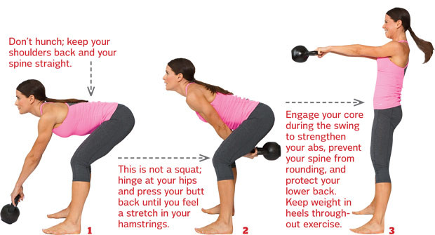 Kettlebell Swing
 kettlebells