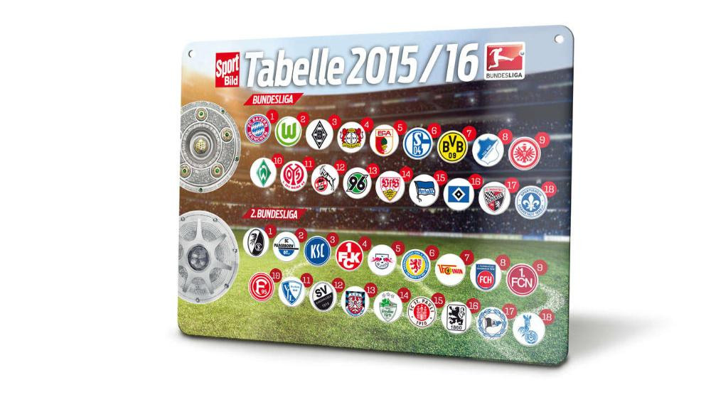 Kicker Tabelle
 SPORT BILD mit Magnet Tabelle BUNDESLIGA SPORT BILD