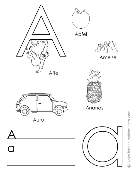 Kinder Malvorlagen Com
 Alphabet lernen Buchstaben Lernvorlagen