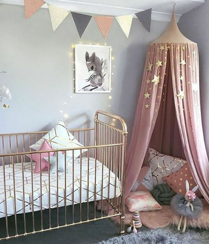 Kinderzimmer Rosa Grau
 1001 Ideen für Babyzimmer Mädchen