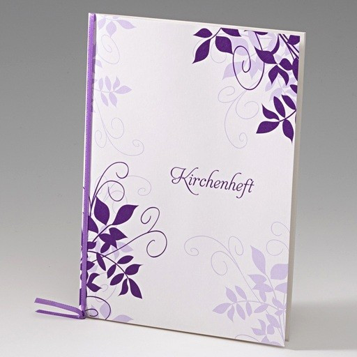 Kirchenheft Hochzeit Pdf
 Bezauberndes Kirchenheft Hochzeit im Lila Design