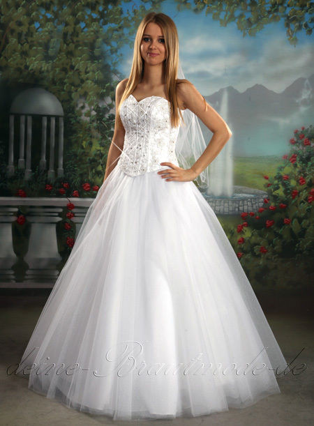 Kleid Hochzeit
 Brautkleid Schleppe Dreiteiler Hochzeitskleid Asfour