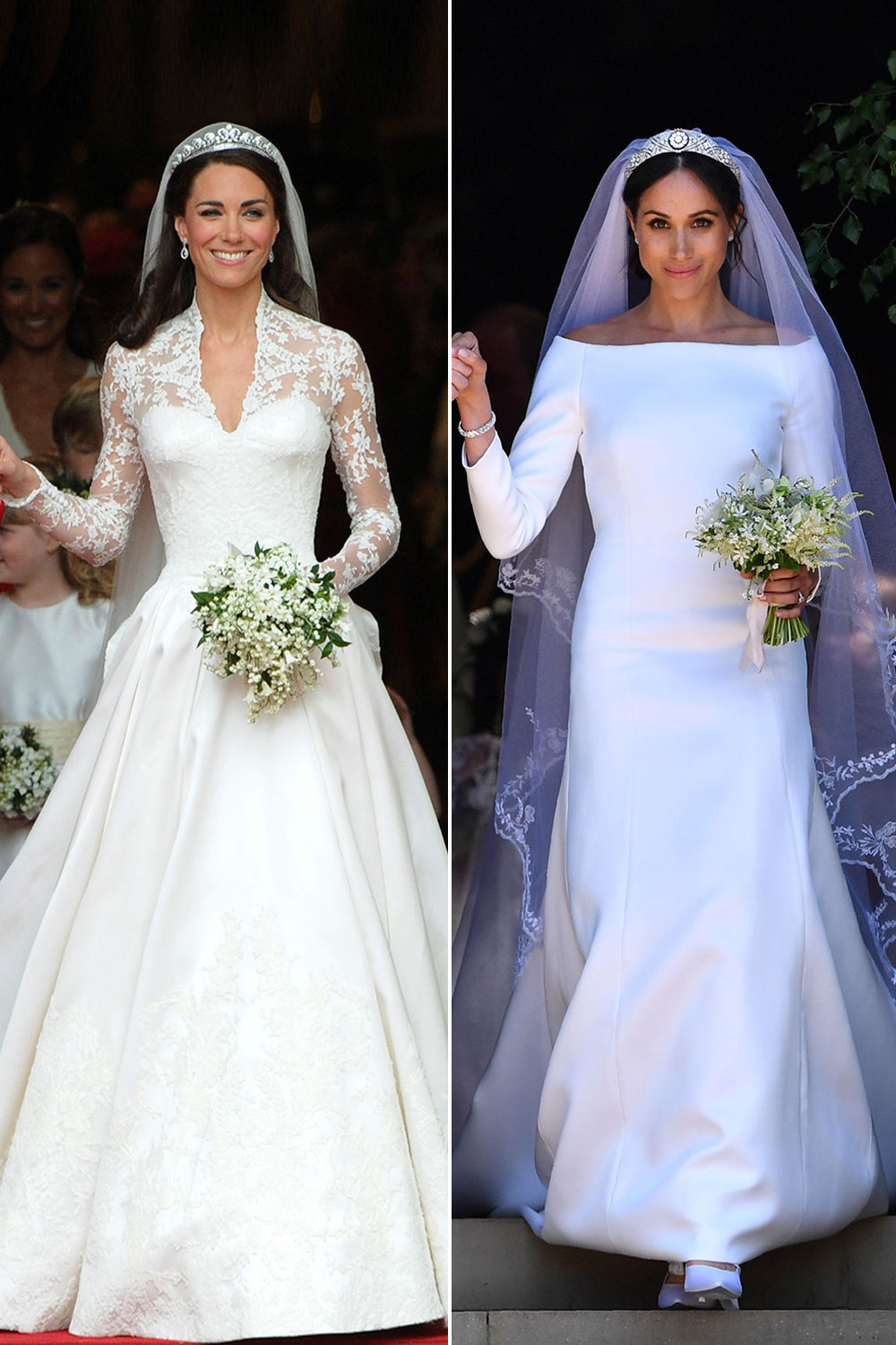 Kleid Kate Middleton Hochzeit
 Kate vs Meghan Royale Hochzeiten im Vergleich GLAMOUR