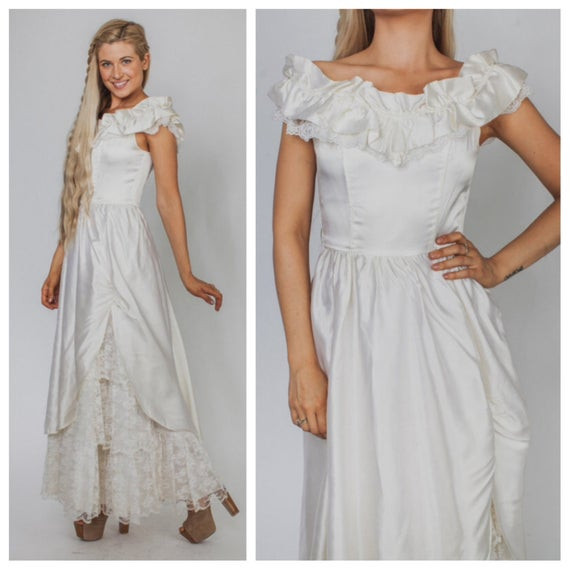 Kleid Vintage Hochzeit
 Vintage Kleid Hochzeit Kleid LACE von Raxclothing auf Etsy
