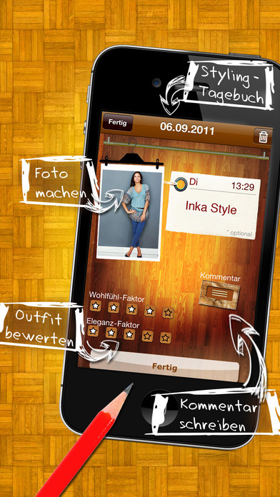 Kleiderschrank App
 „Mein Kleiderschrank Outfit Manager & Styling Helfer“ im