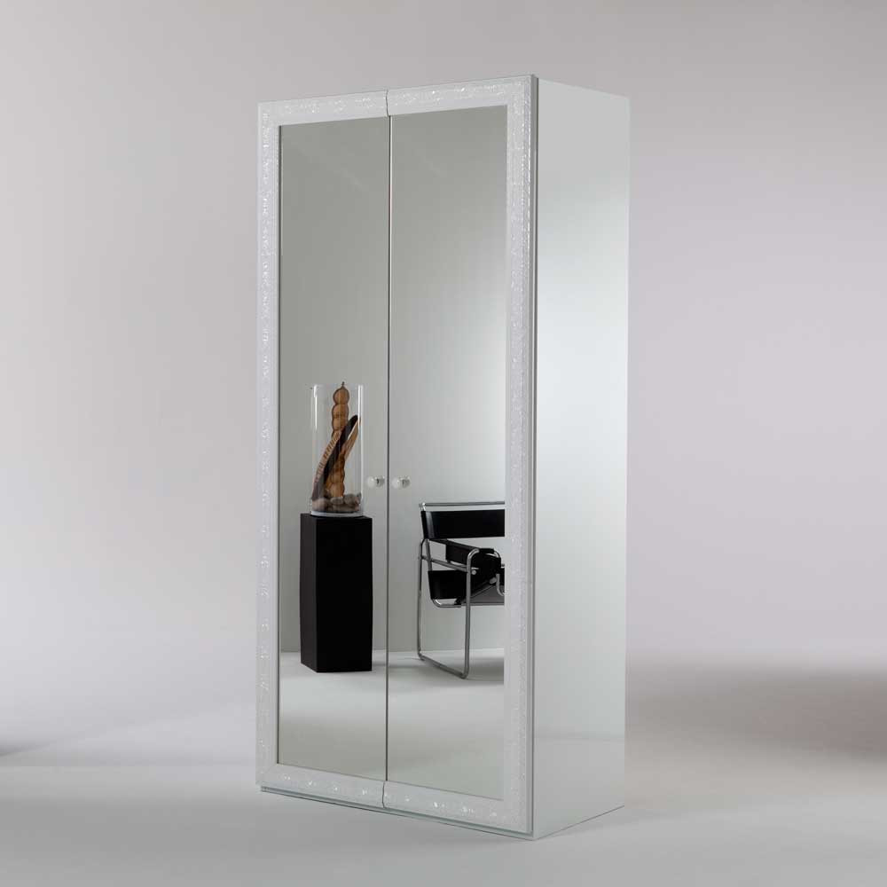 Kleiderschrank Mit Spiegel
 Spiegel Kleiderschrank Adnine in Weiß 100 cm