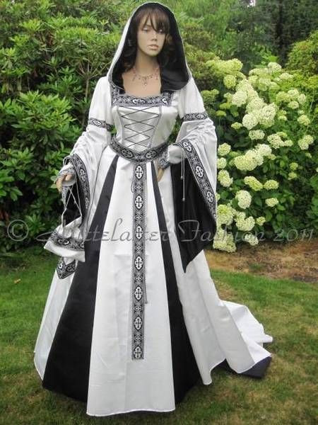 Kleidung Hochzeit
 Mittelalter Hochzeit Kleid Braut Gewand Gothic von