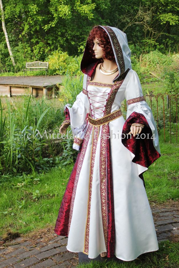 Kleidung Hochzeit
 Mittelalter Braut Kleidung Hochzeit Gewand Fantasy
