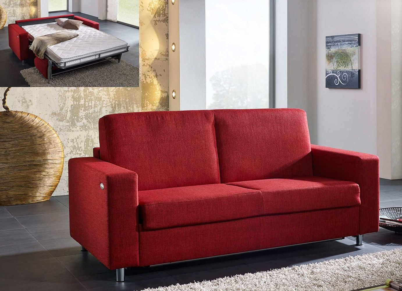 Kleines Sofa
 Posa Ben kleines Sofa mit Bettfunktion Breite 140 cm