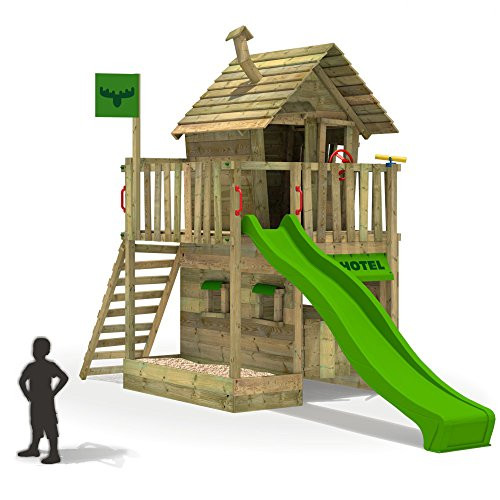 Kletterturm Garten
 FATMOOSE Kletterturm RebelRacer Spielturm Baumhaus