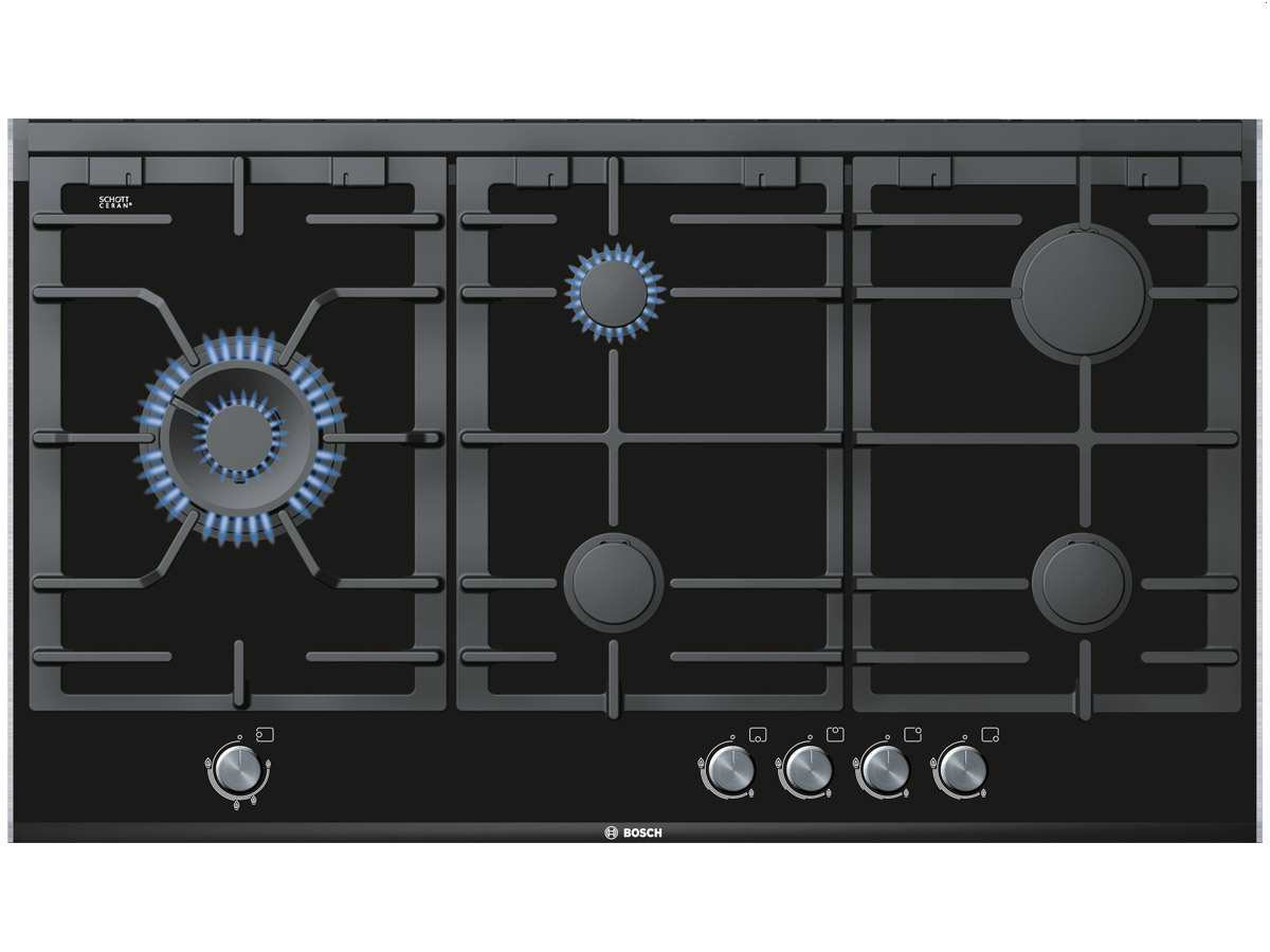 Kochfeld Autark
 Bosch PRS926B70E Glaskeramik Gas Kochfeld autark