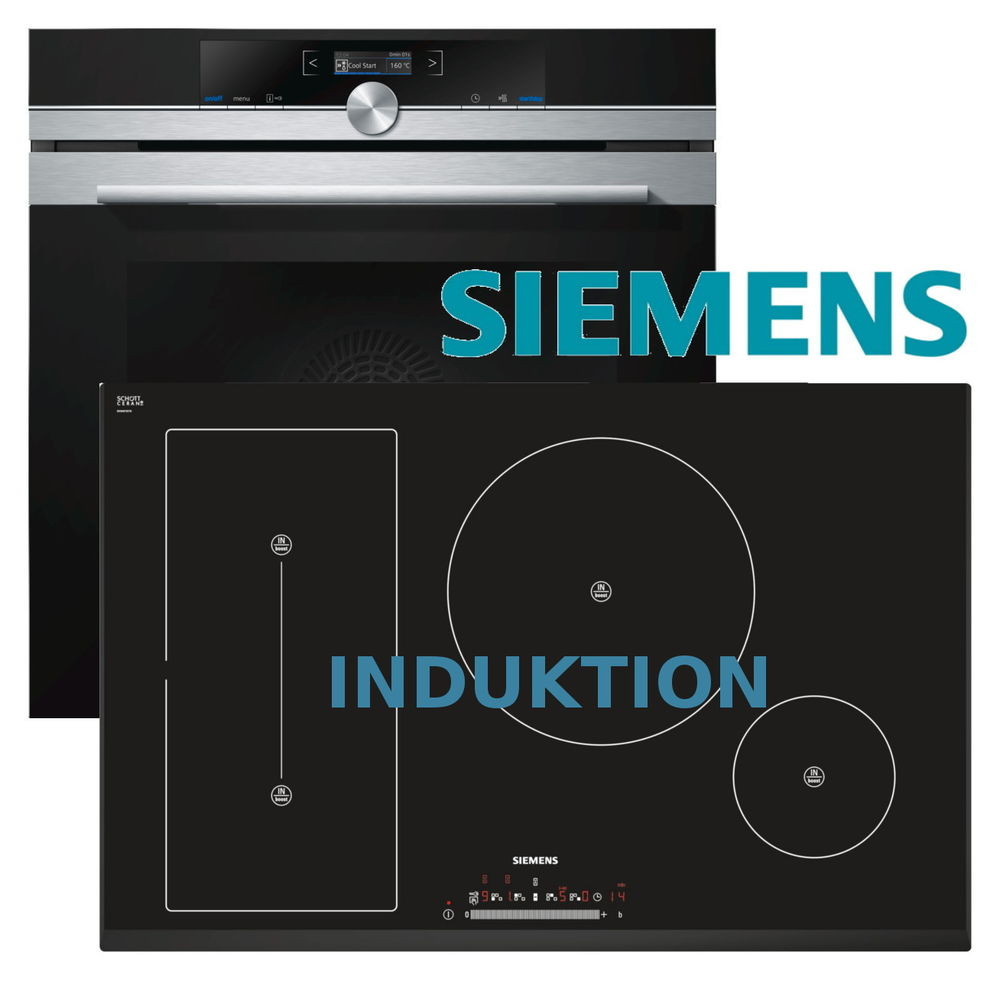 Kochfeld Induktion
 Siemens Herdset Autark Herd Backofen Autom Induktion