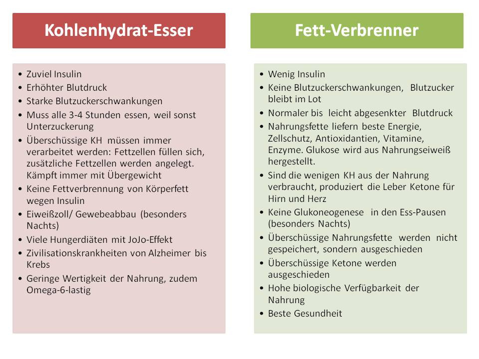 Kohlenhydrat Tabelle
 Was ist Ketose