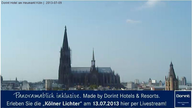Kölner Lichter Live Stream
 Kölner Lichter live im Internet erleben Webcam auf dem