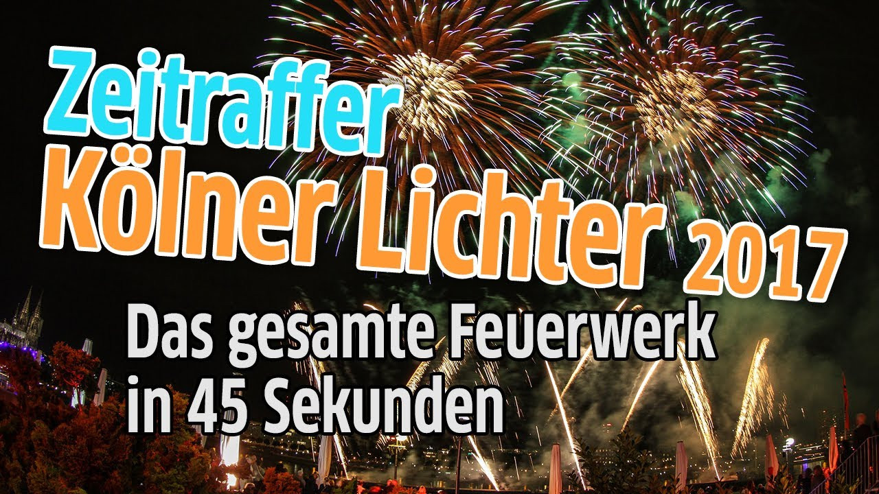 Kölner Lichter Live Stream
 Kölner Lichter 2017 Das ganze Feuerwerk im Zeitraffer