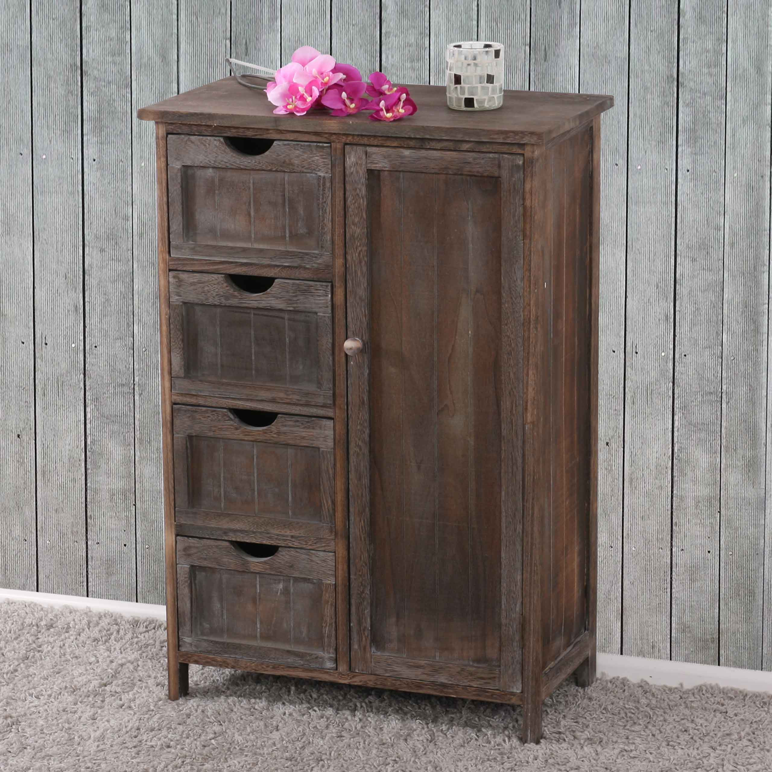 Kommode Schrank
 Kommode Schrank 82x55x30cm Shabby Look Vintage grau