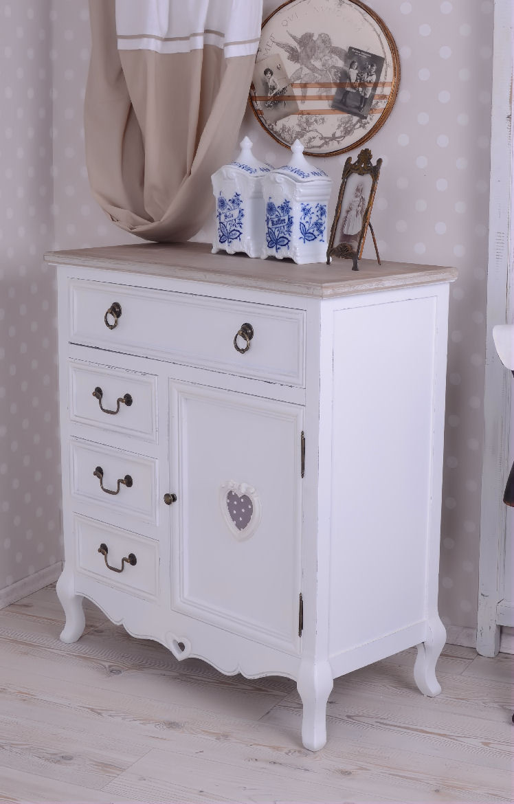 Kommode Shabby Chic
 Kommode Shabby Chic Schrank Weiss Landhausstil Schubladen