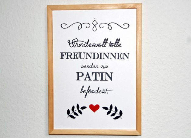 Kommunion Geschenke Von Paten
 Originaldruck Kunstdruck Famile Freundinnen Patin von