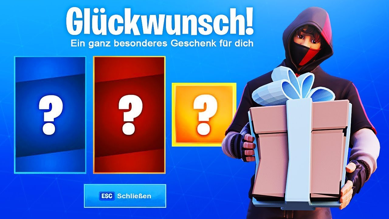 Kostenlose Geschenke
 Neue kostenlose Geschenke in Fortnite 2019