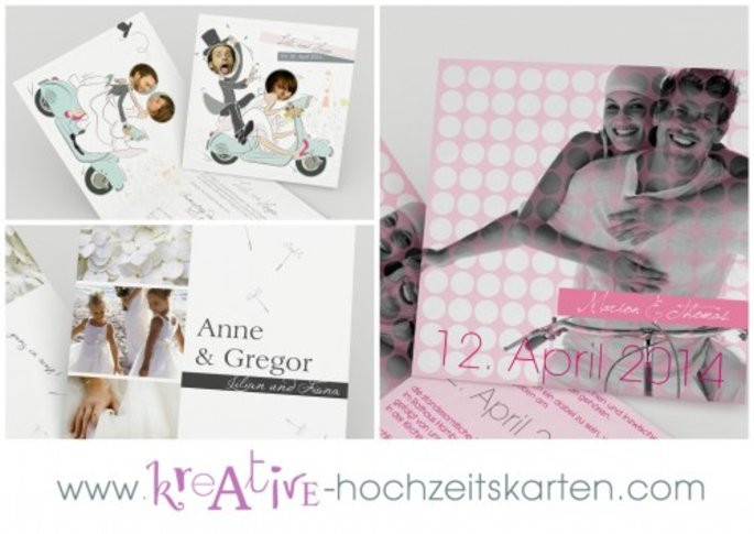 Kreative-Hochzeitskarten
 Kreative Hochzeitskarten – so schön können Einladungen sein