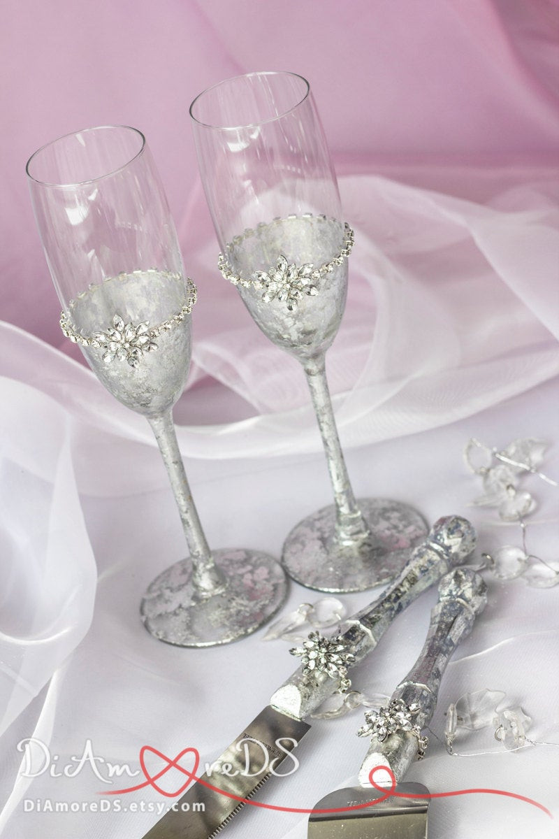 Kristall Hochzeit
 Kristall und Silber Hochzeit Set Hochzeit Gläser